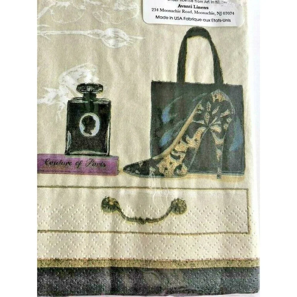 Avanti Fabulous Couture Paper Napkins Guest Towels Buffet 16 ct 2 pks Decoupage